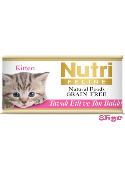 Tavuklu&ton Balıklı 85GR Kitten Nutri Yaş Kedi Maması 32ADET