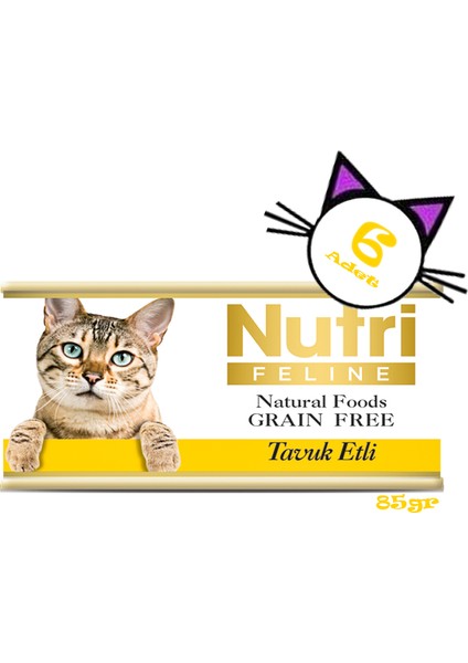 Tavuk Etli 85GR Nutri Yaş Kedi Maması 6ADET