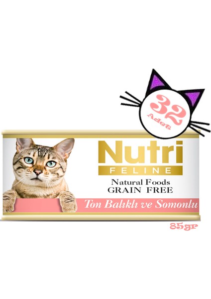 Ton&somon Balıklı 85GR Nutri Yaş Kedi Maması 32ADET