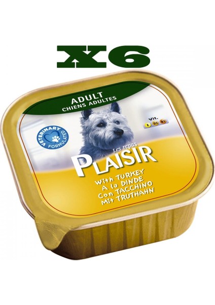 Pate 150GR Hindi Etli Plaisir Yaş Köpek Maması 6 Adet