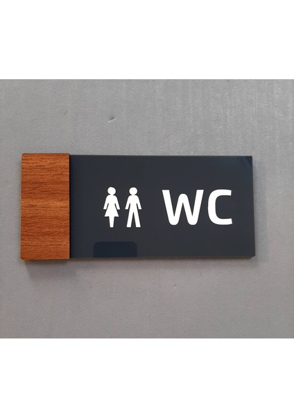 Wooden Serisi Wc Yönlendirme Tabelası