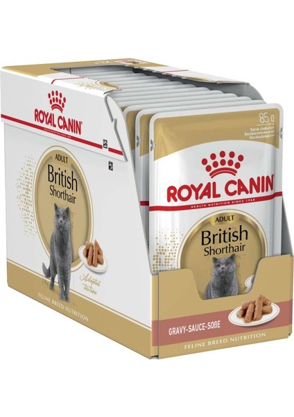 Royal Canın British Shorthair Kedi Konservesi Pouch 85 gr 12 Adet Yaş Mama