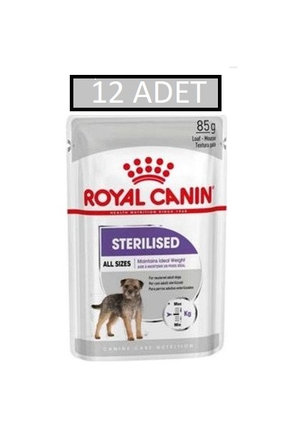 Sterilised Loaf Yaş Köpek Maması 12 Adet x 85 gr
