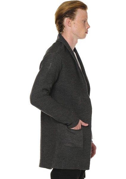 Yırtıklı Uzun Salaş Erkek Hırka