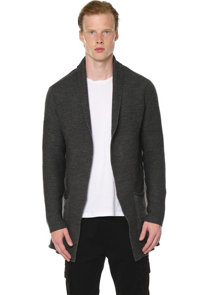 Yırtıklı Uzun Salaş Erkek Hırka modelleri