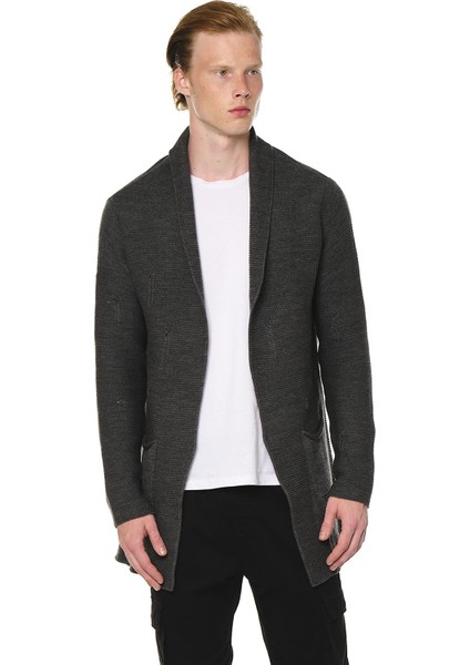 Yırtıklı Uzun Salaş Erkek Hırka fırsatları