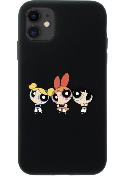 iPhone 11 Powerpuff Girls Tasarımlı Kırmızı Telefon Kılıfı