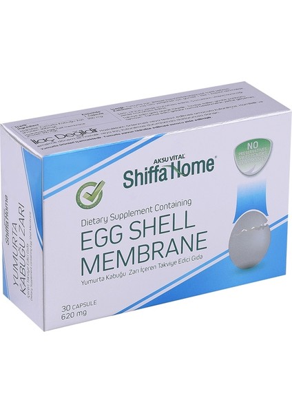 Shiffa Home Yumurta Kabuğu Zarı 620 Mg 30 Kapsül
