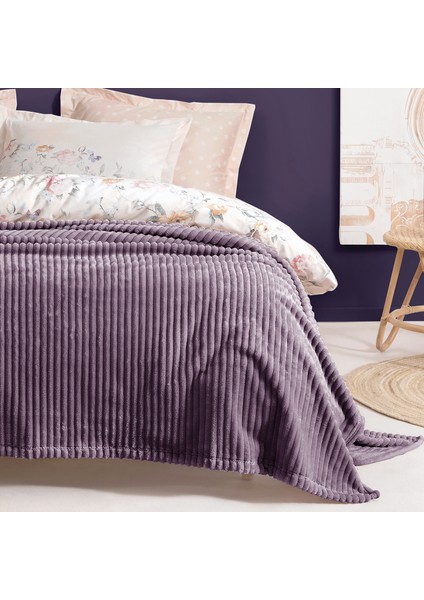 Bedding Holly Wellsoft Battaniye Tek Kişilik - Kül Moru