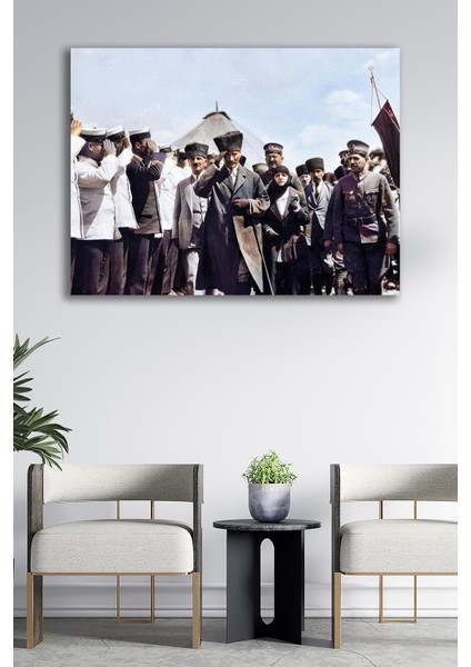 Kanvas Tablo Resim Atatürk Resim Fotoğrafları Dekoratif Duvar Tablosu