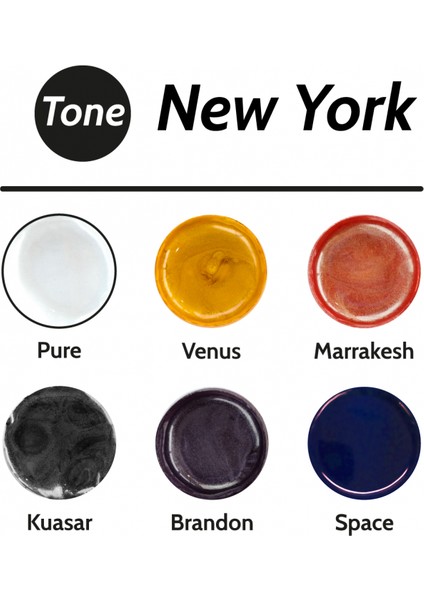 Tone New York Epoksi Pigment Seti 6 x 25 ml