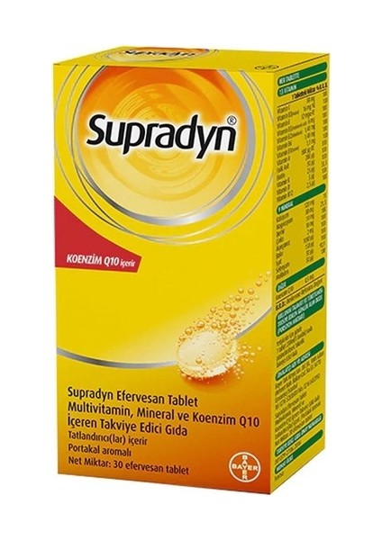 Koenzim Q10 Efervesan 30 Tablet