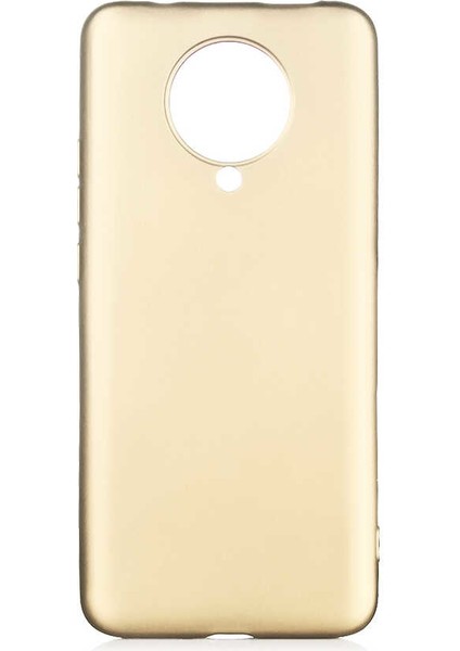 Xiaomi Poco F2 Pro Kılıf Klasik Mat Renkli Yumuşak Premier Silikon Altın