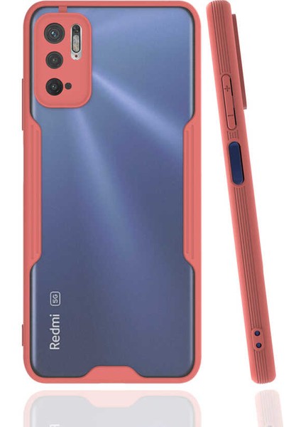 Xiaomi Poco M3 Pro Kılıf Kamera Korumalı Ultra Ince Buzlu Mat Renkli Parfe Silikon Kapak Pembe