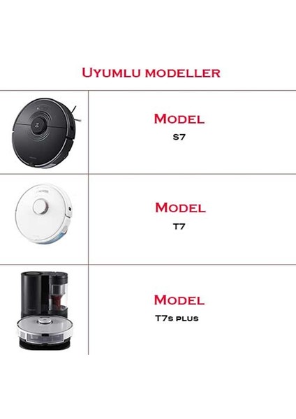 Roborock S7 Uyumlu 2li Beyaz Yan Fırça