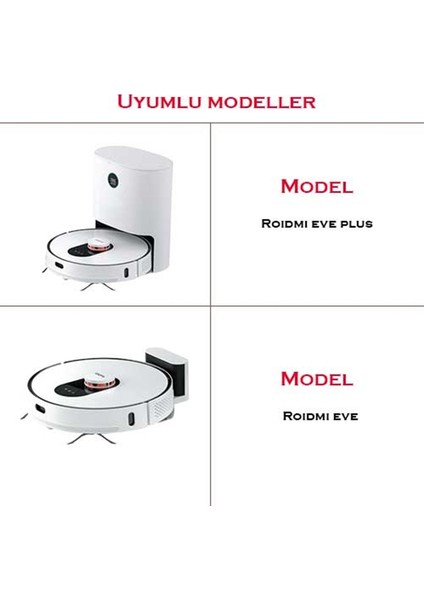 Roidmi Eve Plus Uyumlu 2 Adet Yan Fırça fiyatları