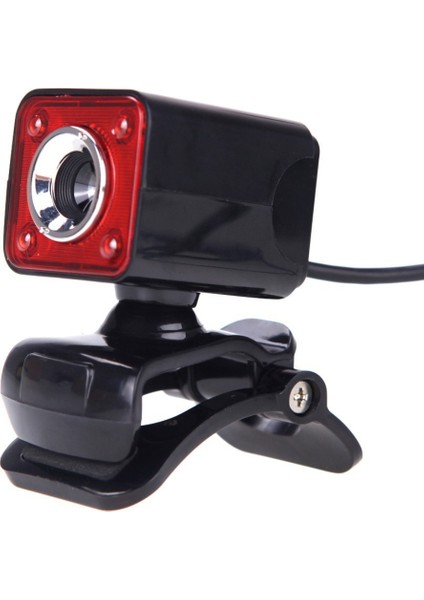 A862 360 Derece Dönebilen 480P Webcam Kırmızı Siyah (Yurt Dışından)