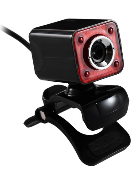 A862 360 Derece Dönebilen 480P Webcam Kırmızı Siyah (Yurt Dışından)