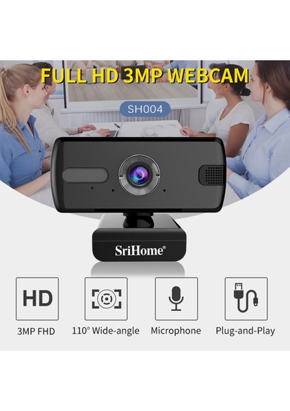 SH004 3.0 Mega Piksel USB 2.0 / 3.0 Hd Bilgisayar Kamera Siyah (Yurt Dışından) fiyatları