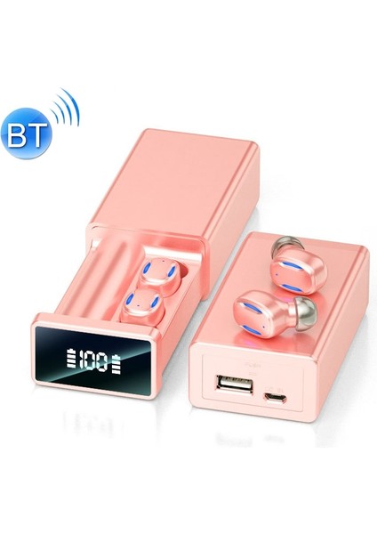 A22 Ingilizce Sürüm Çekmece Dijital Görüntü Bluetooth Kulaklık Pembe (Yurt Dışından) fiyatları