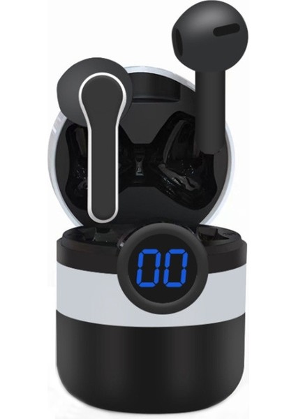 Xhr Tws Dokunmatik Dijital Görüntü Kablosuz Bluetooth Kulaklık Siyah (Yurt Dışından)