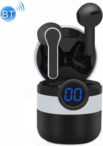 Xhr Tws Dokunmatik Dijital Görüntü Kablosuz Bluetooth Kulaklık Siyah (Yurt Dışından)