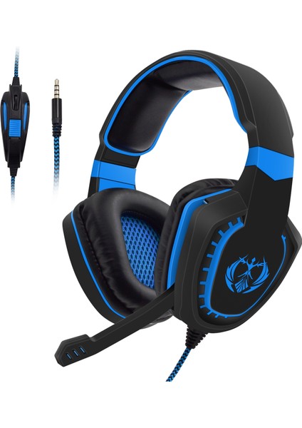 AH28 3.5mm Stereo Ses Kablolu Gaming Headset Mavi (Yurt Dışından)