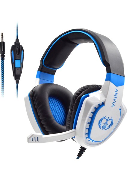 AH28 3.5mm Stereo Ses Kablolu Gaming Headset Mavi (Yurt Dışından)