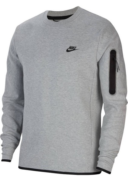 M Nsw Tch Flc Crw Erkek Gri T-Shirt - CU4505-063