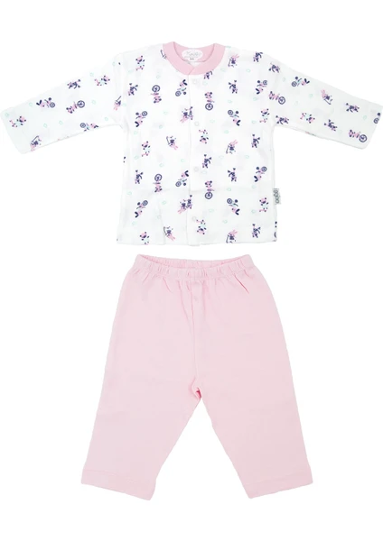 Bebe Bisikletli Bebek Pijama Takımı 2261