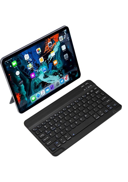 Tcl 10 Tab Max Uyumlu Bluetooth Tablet Klavyesi Mini Slim Şarjlı Kablosuz Klavye
