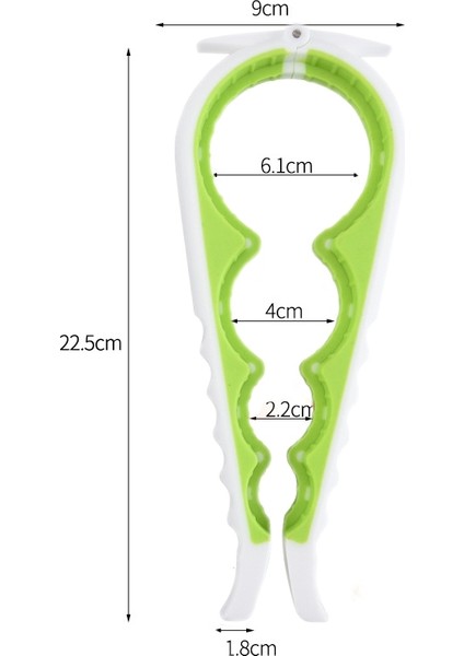 6 Adet Çok Fonksiyonlu Silikon Şişe Açacağı-Yeşil (Yurt Dışından)