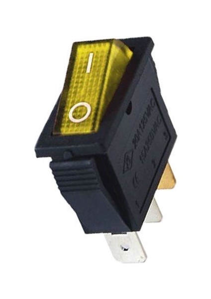 IC-113 Sarı Dar Işıklı Anahtar On/off Switch 3p