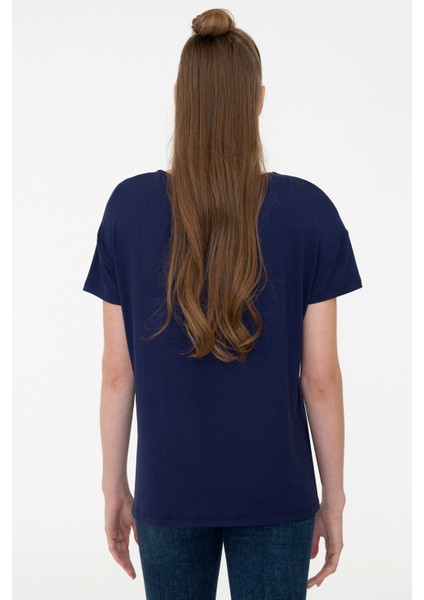 Kadın Lacivert T-Shirt 50236611-VR033 modelleri