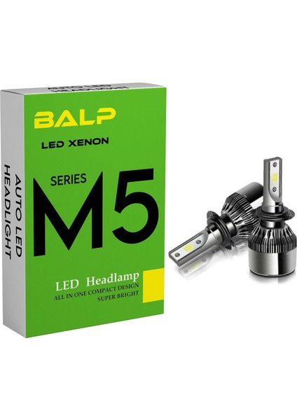 M5 LED Zenon H11 LED Xenon 40W 9600LM 6500K Far Ampulü LED Zenon Şimşek Etkili