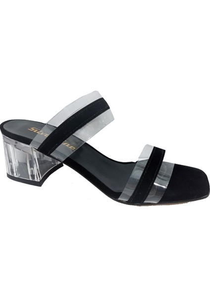 Şeffaf Topuk Fashion Kadın Terlik