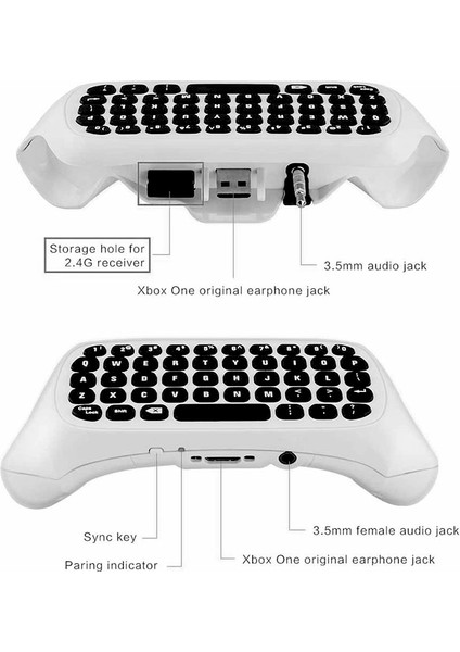 3.5mm Ses Jakı ile 2.4g Kablosuz Mini Chatpad Klavye (Yurt Dışından)