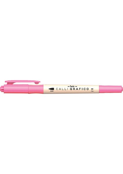 Calligrafico Brush Twin Kalem Coral Pink