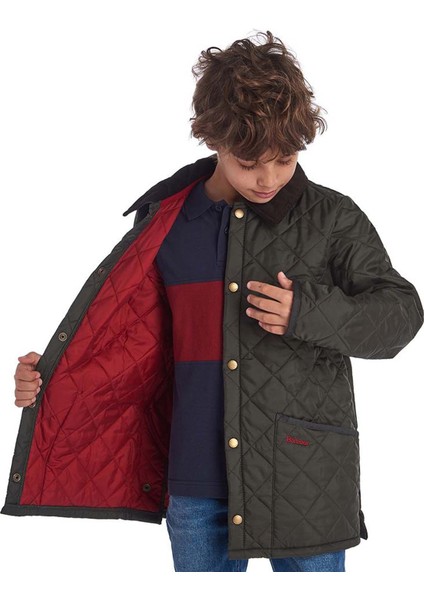 Erkek Çocuk Liddesdale Kapitone Ceket OL75 Olive/Red