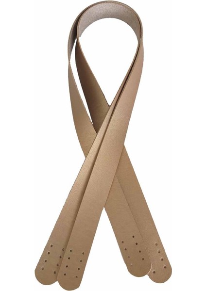 80X2.4 Cm, Tek Kat Suni Deri Gold Renk Çift Sap