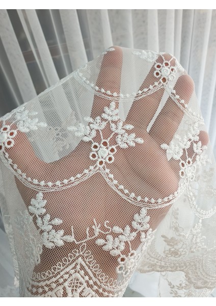 Lüks Grek Etek Tül Perde Desen 7 - Sık Pile 1e3 .en 260 , Boy 265 fırsatları