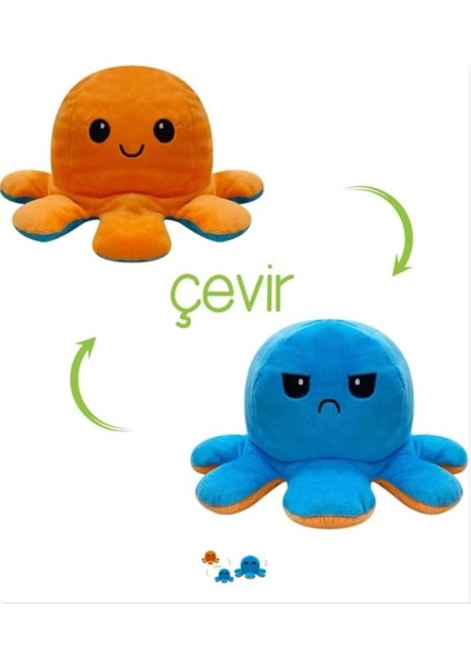 Toys Peluş Duygulu Ahtapot Oyuncak 20 cm Mavi/turuncu fiyatları