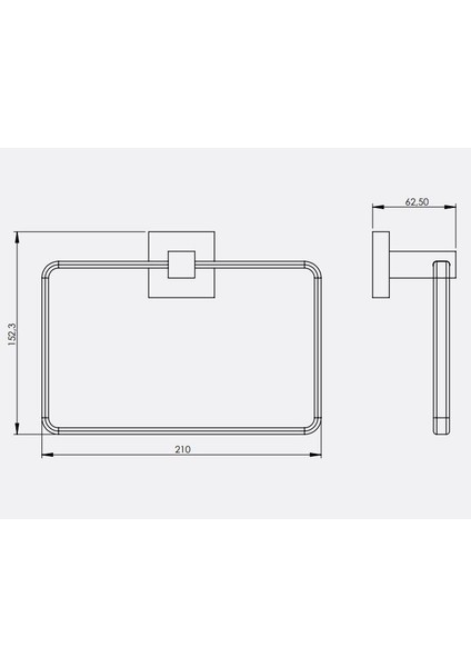 Banyo Diagonal Kare Yuvarlak Havluluk 140104006 E.c.a fiyatları