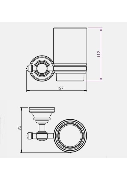 Banyo Luna Diş Fırçalığı Cam / Krom 140110003 E.c.a