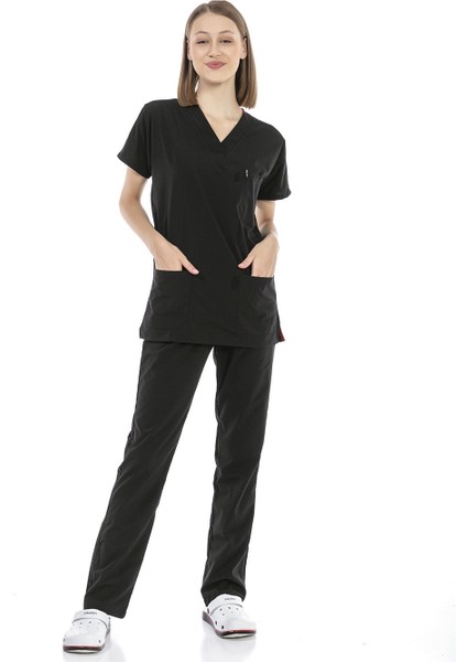 Ultralycra Basic - Doktor Hemşire Forma Takımı Unisex Siyah fırsatları