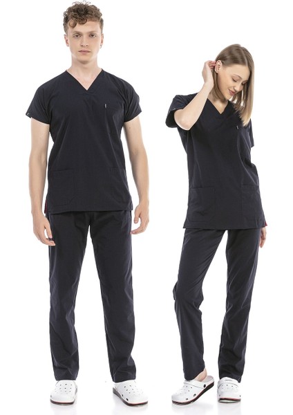 Ultralycra Basic - Doktor Hemşire Forma Takımı Unisex Lacivert