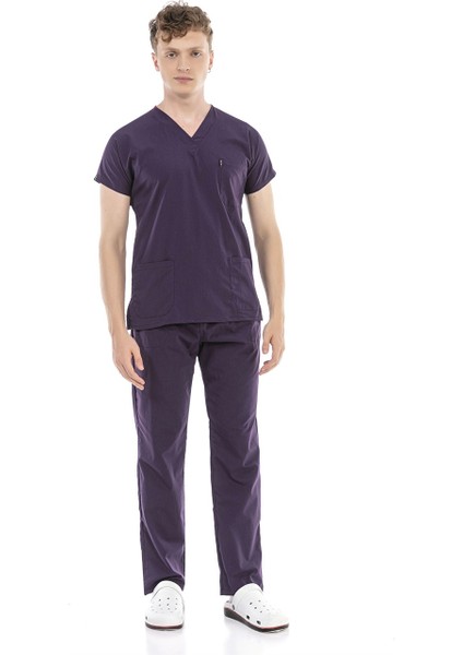 Ultralycra Basic - Doktor Hemşire Forma Takımı Unisex Koyu Mor modelleri