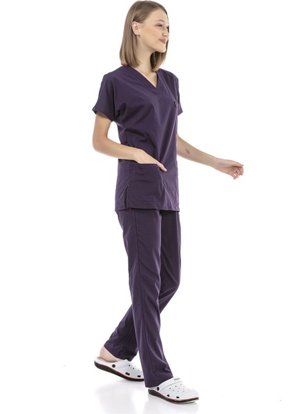 Ultralycra Basic - Doktor Hemşire Forma Takımı Unisex Koyu Mor fırsatları