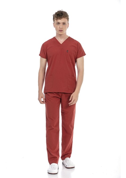 Ultralycra Basic - Doktor Hemşire Forma Takımı Unisex Kiremit