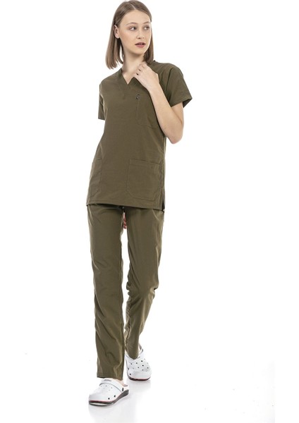Ultralycra Basic - Doktor Hemşire Forma Takımı Unisex Haki fırsatları